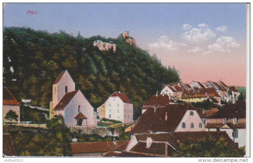 Litho Pfirt Ferrette Maison Um 1915 - Ferrette