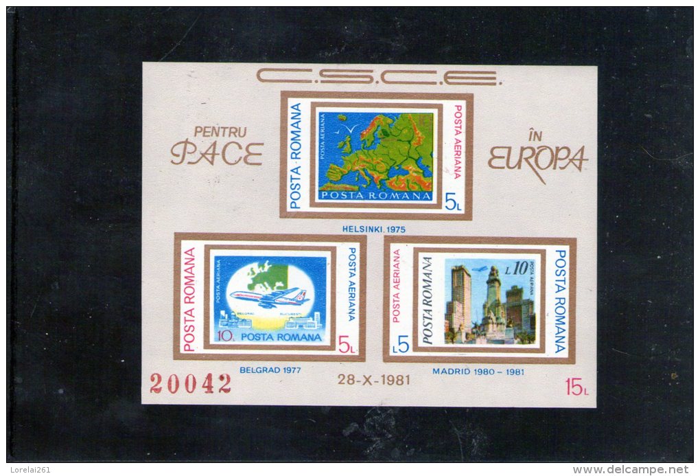 1981- Conference Sur Le Securite EUROPA Mi Bl 183 Et Yv 146b MNH - Unused Stamps