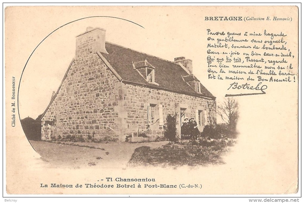 Dépt 22 - PENVÉNAN - Ti Chansonniou - La Maison De Théodore Botrel à Port-Blanc - Penvénan