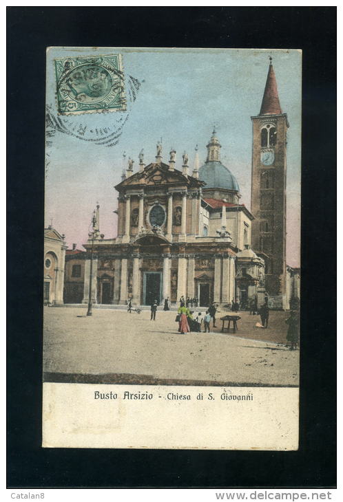 S4340 CARTOLINA MILANO BUSTO ARSIZIO CHIESA SAN GIOVANNI FP. V. - Busto Arsizio