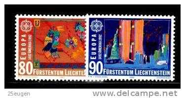 LIECHTENSTEIN 1992 EUROPA CEPT   MNH - 1992