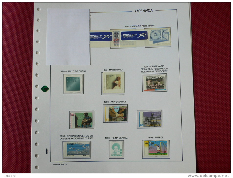 HOLANDA 1998 - THE NEDERLANDS - ALMOST COMPLETE YEAR Y EN HOJAS FILABO (SEE PHOTOS) - Komplette Jahrgänge