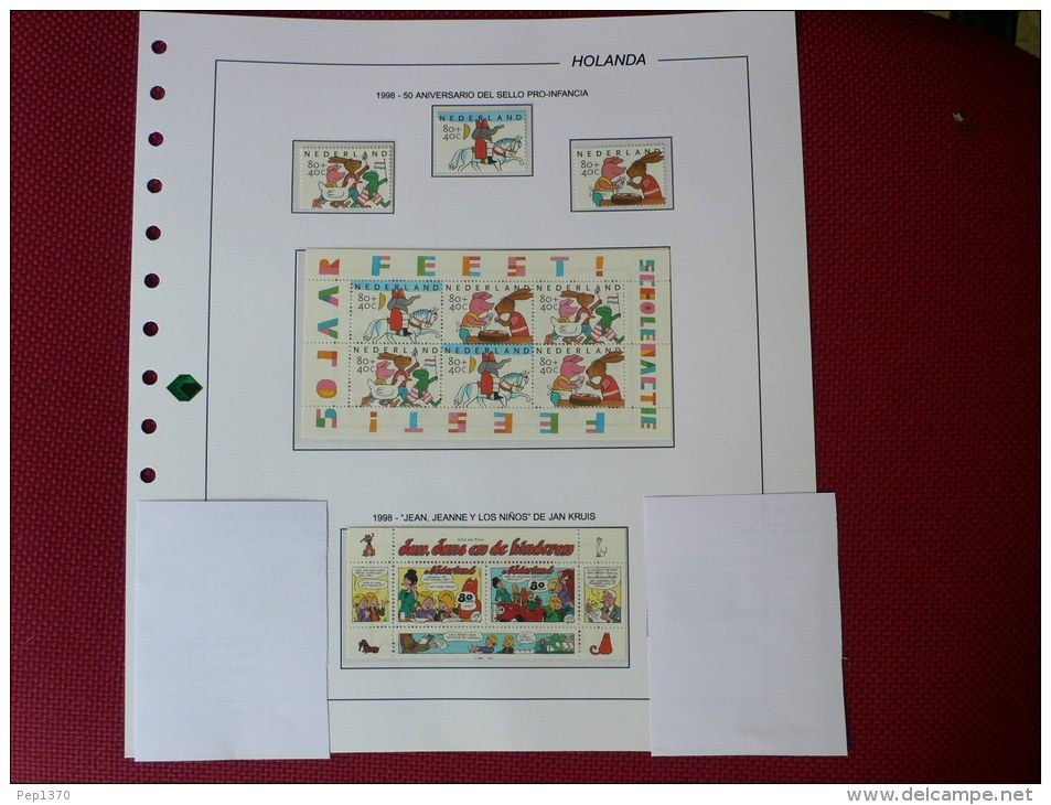 HOLANDA 1998 - THE NEDERLANDS - ALMOST COMPLETE YEAR Y EN HOJAS FILABO (SEE PHOTOS) - Full Years