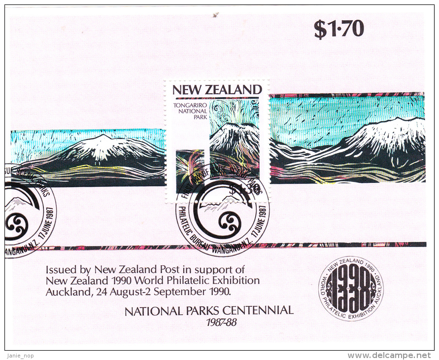 New Zealand 1987 National Park Used Mini Sheet - Used Stamps