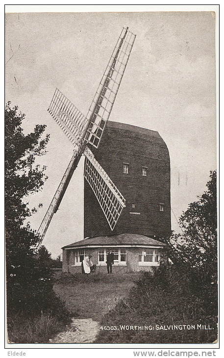 Worthing 46303 Salvington Mill Windmill, Moulin A Vent  Edit Sepiatone - Worthing