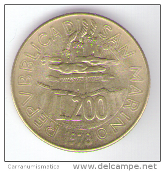 SAN MARINO 200 LIRE 1978 - San Marino