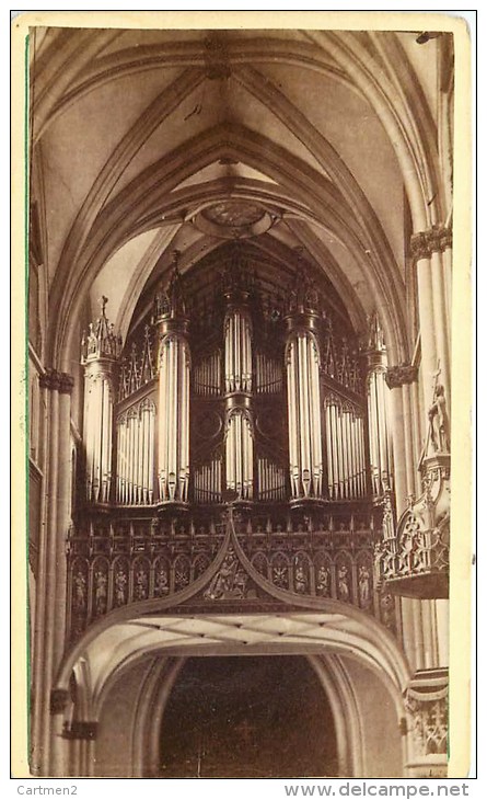 PHOTOGRAPHIE CDV 1870 :  FRIBOURG LES ORGUES EGLISE SUISSE - Oud (voor 1900)