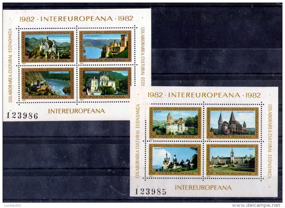 1982 - Collaboration Economique Intereuropeenne Mi Bl 186/187 Et Yv Bl  153/154 MNH - Unused Stamps