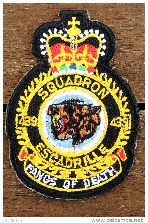 Patch à Coudre Armée De L'air Canadienne RCAF - 439° Squadron-Escadrille - Escudos En Tela