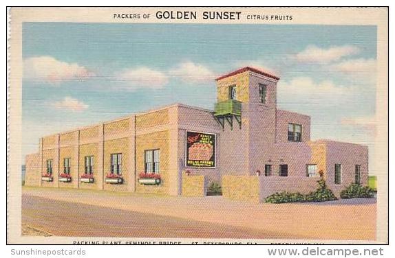 Florida St Petersburg Golden Sunset Citrus Packing Plant - St Petersburg