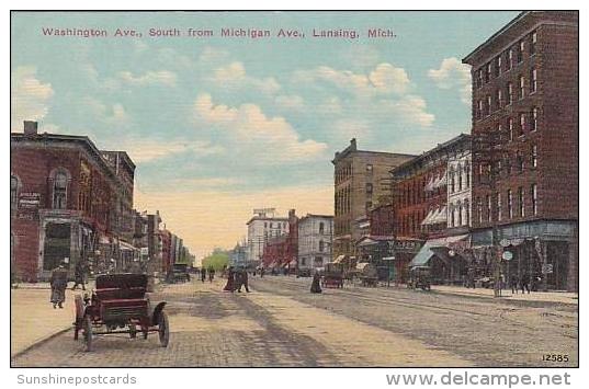 Michigan Lansing Washington Avenue Looking South - Lansing