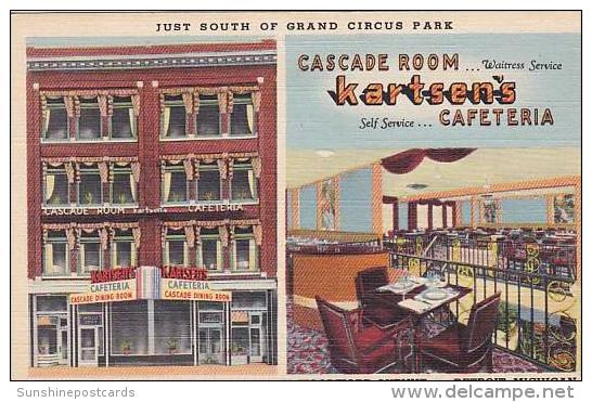 Michigan Detroit Kartsen's Cafeteria Cascade Room - Detroit