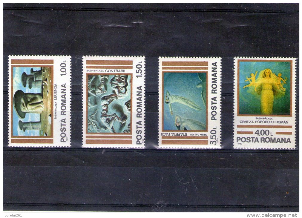 1982  ART. OEUVRES DE SABIN BALASA  Mi 3892/3895 Et Yv 3400/3403 MNH - Ungebraucht