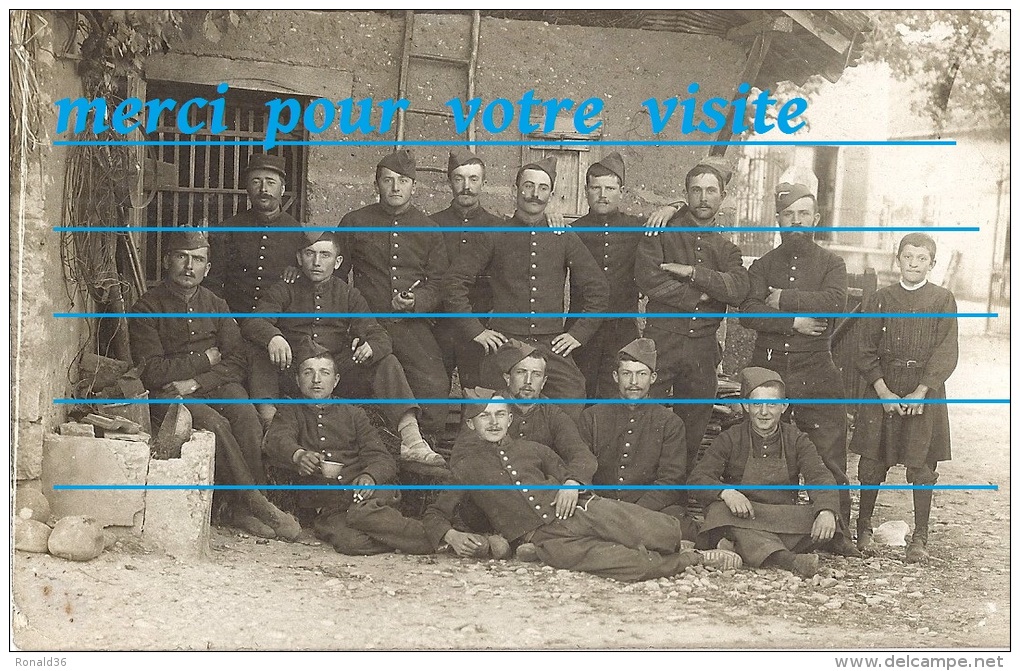 Cpp Groupe De Soldats Du 27 Régiment ( Famille BOUVIER Victorien 66 RUE GIVE LEVALLOIS PERRET ) - Genealogía