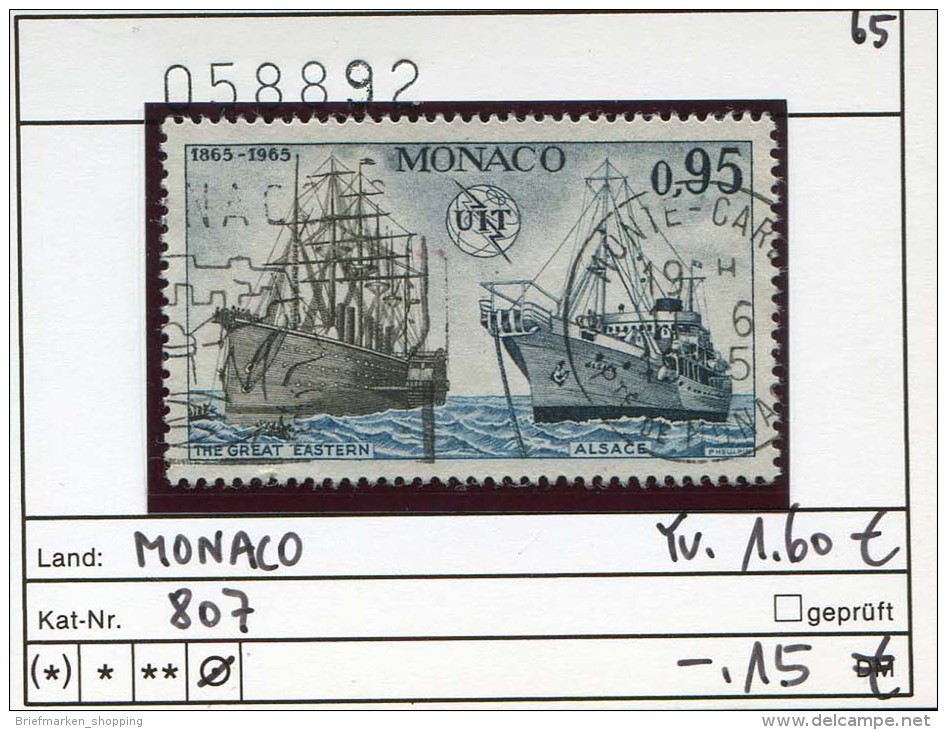 Monaco - Michel 807 - Oo Oblit. Used Gebruikt - Used Stamps