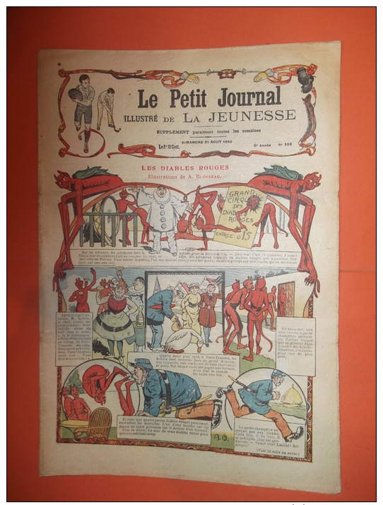 BD " Le Petit Journal Illustré De La Jeunesse" N°306 Du 21/08/1910 -  Les Diables Rouges - Other Magazines
