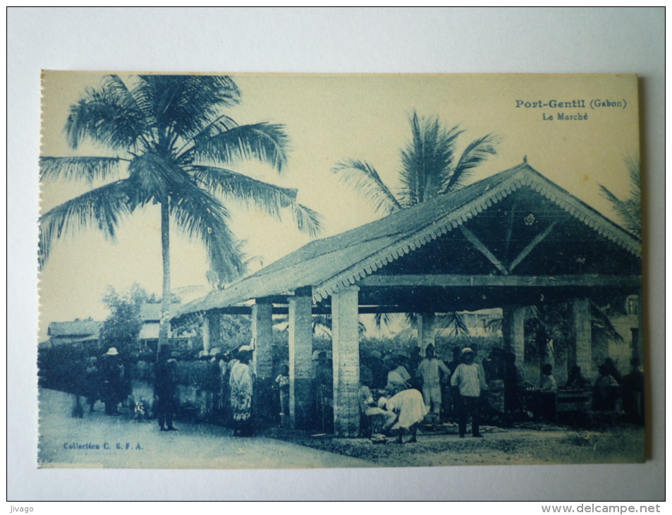 GABON  -  PORT-GENTIL  :  Le  Marché - Gabon