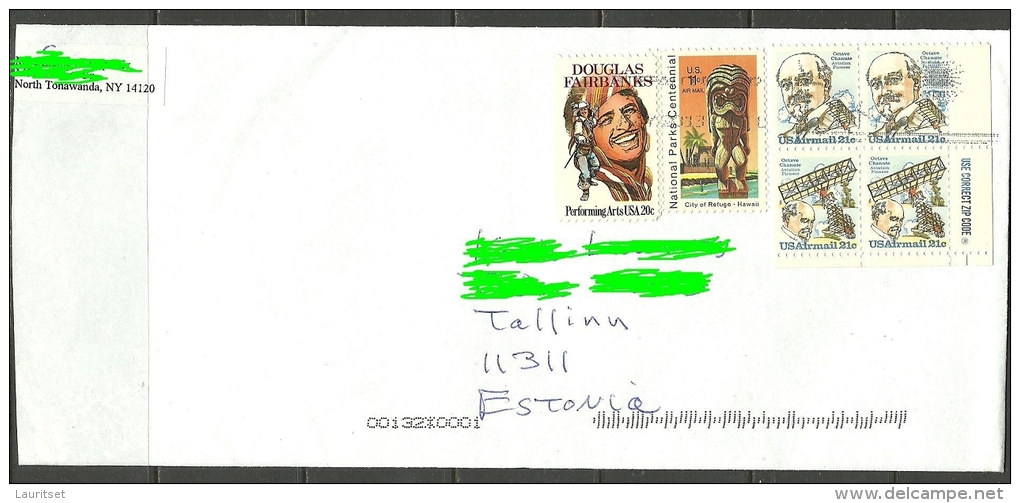 USA Cover With Several Stamps To ESTONIA Estland Estonie 2013 - 2011-...