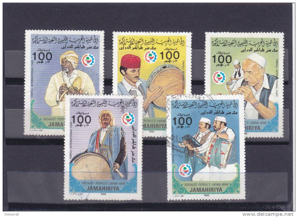 Stamps LIBYA 1985 SC 1249 A-e TRIPOLI INTERNATIONAL FAIR VF USED #20 */* - Libië