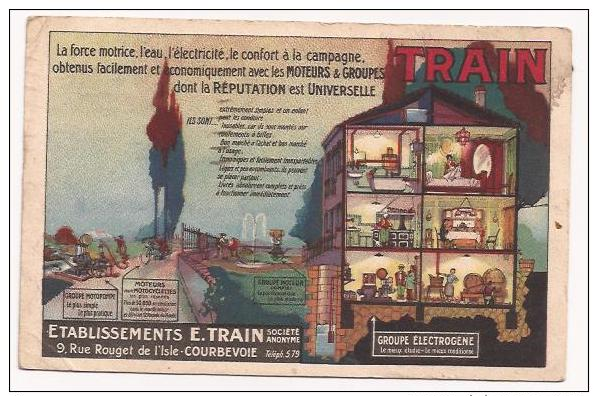 Courbevoie - Ets Train - Moteurs Et Groupes Train - Cpsm - Autres & Non Classés