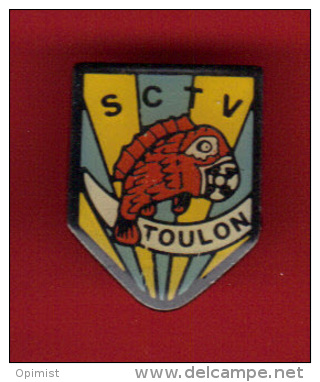 28609-pin's  Football.sctv Sporting-toulon .rascasse.poisson - Football