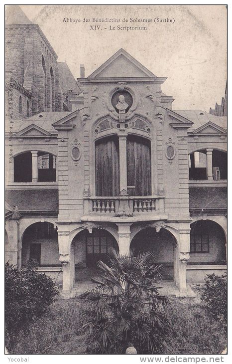 Cp , 72 , SOLESMES , Abbaye Des Bénédictins , Le Scriptorium - Solesmes