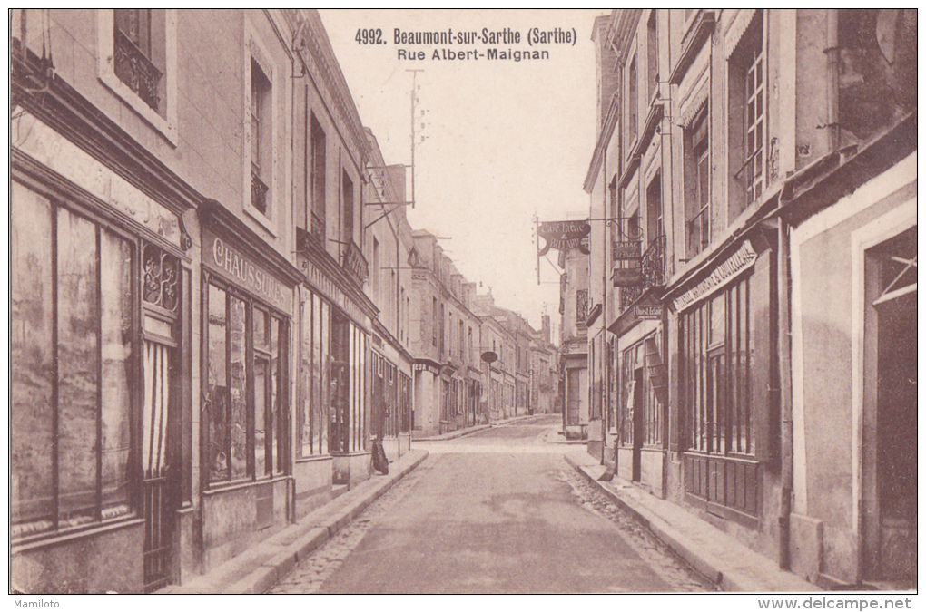 BEAUMONT SUR SARTHE ( Sarthe )  Rue Albert Maignan - Beaumont Sur Sarthe