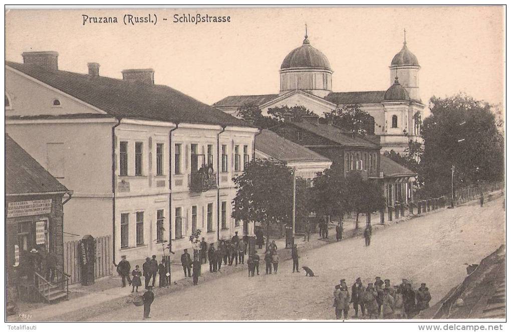 Pruzana Russia Belarus Schloßstraße Magazin Fotograf Jewish People On The Street TOP-Erhaltung Ungelaufen - Belarus