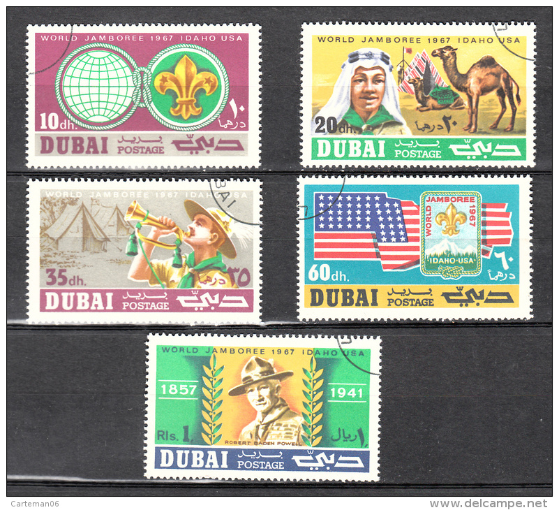 5 Timbres Oblitérés De Dubai - 1967 : Michel 186/290  - Jamboree - Dubai