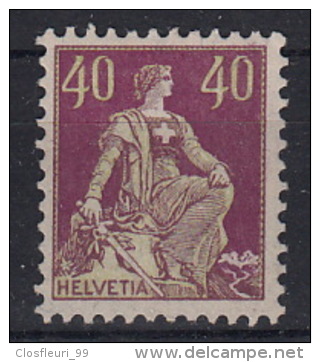 Helvétie Assise Avec épée, 1908. Neuf * N° 112. Petite Marque De Charnière, Sinon Gomme Intégrale. - Unused Stamps