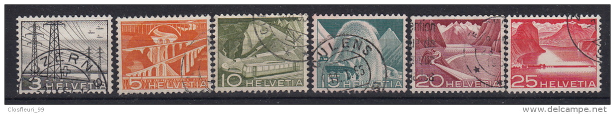 Série Complète Technique Et Paysages, 1949. Oblitérés Propres. N°297-308. Cote 12,00 CHF - Unused Stamps