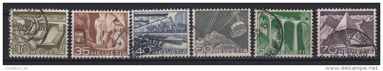 Série Complète Technique Et Paysages, 1949. Oblitérés Propres. N°297-308. Cote 12,00 CHF - Unused Stamps