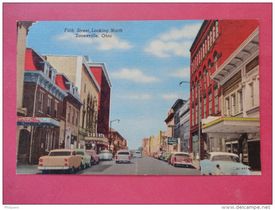 Fifth Street Looking North    Zanesville Ohio  Not Mailed---  -ref 959 - Zanesville