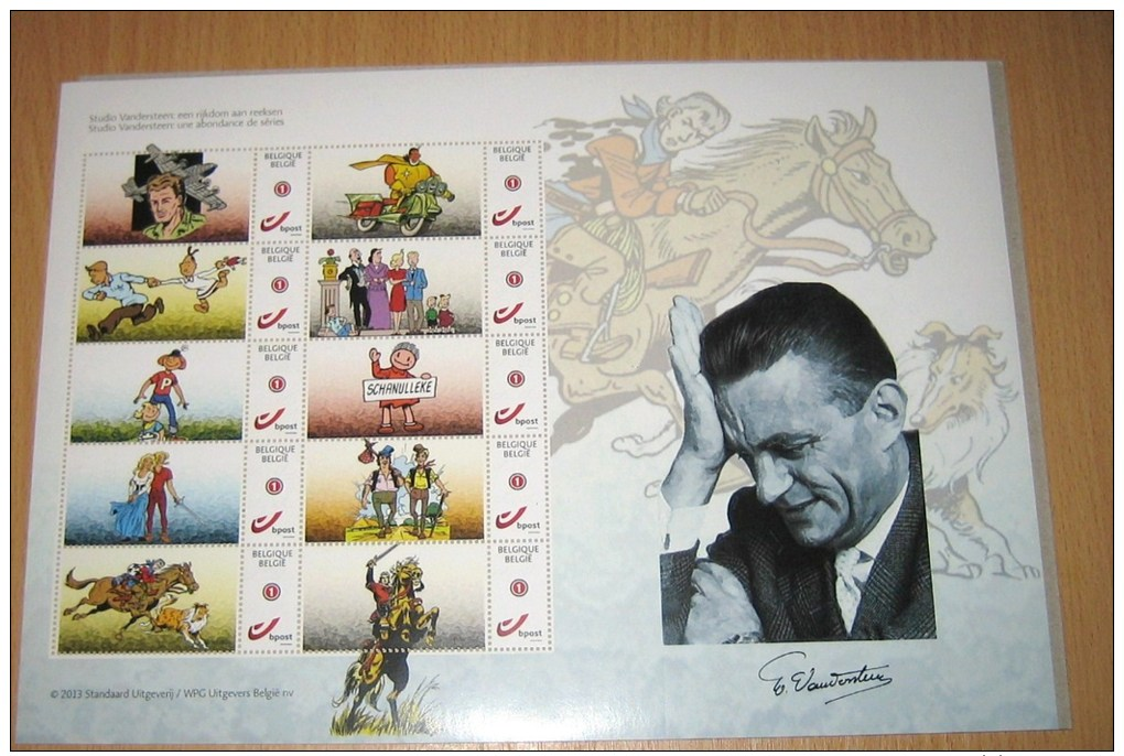 5 Commemorative Sheets (6 Scans)100 Jaar Bob & Bobette, Suske & Wiske - Collectors Item Limited Edition - Autres & Non Classés