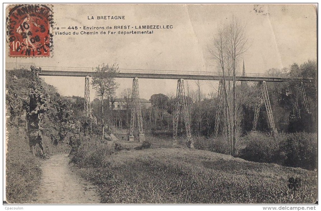 Environs De Brest -  Lambezellec - Le Viaduc Du Chemin De Fer Départemental [2145/l29] - Otros & Sin Clasificación