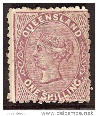 AUSTRALIA/QUEENSLAND 1879/80 - Yvert #44A - Mint No Gum (*) - Ungebraucht