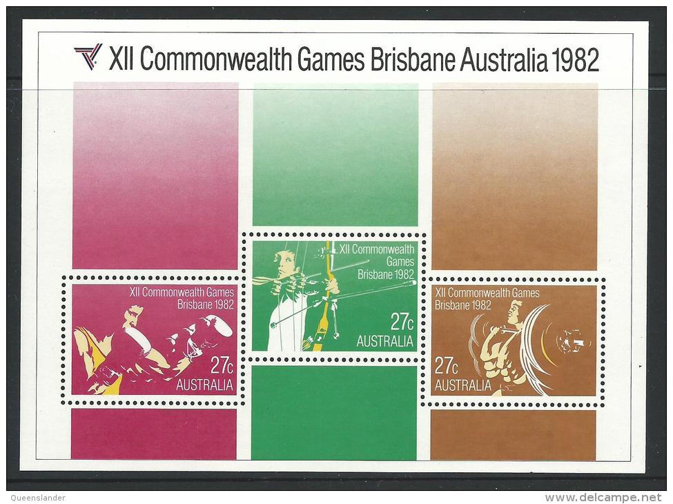 1982 Special Mini Sheet X!! Commonwealth Games Brisbane 1982 Issue  Complete Mint Unhinged Gum - Blocks & Sheetlets