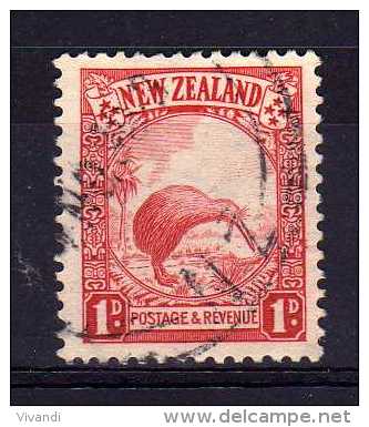 New Zealand - 1935 - 1d Definitive (Die II Perf 14 X 13½) - Used - Used Stamps