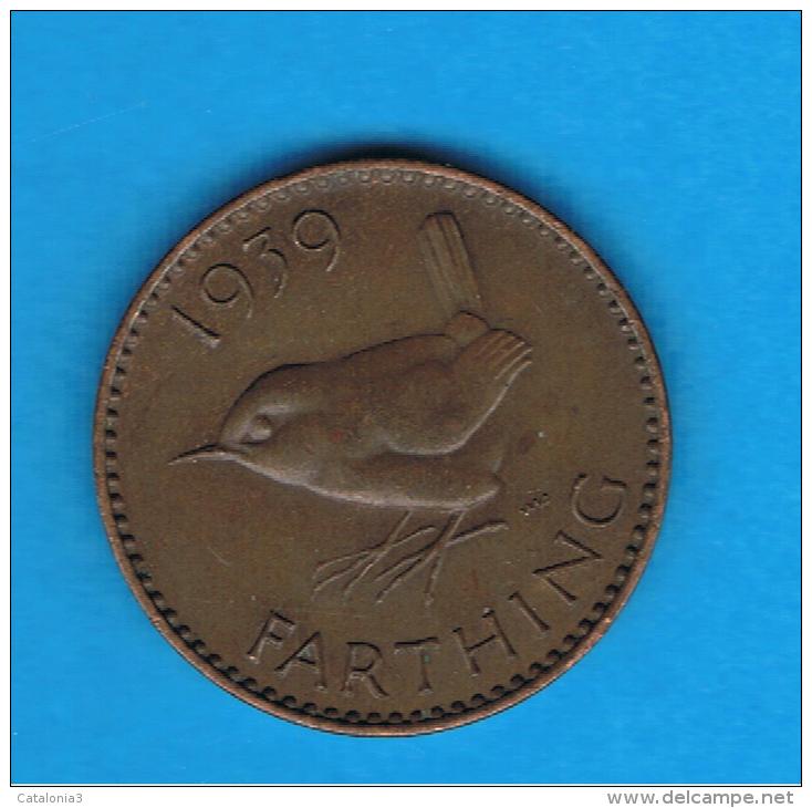 GRAN BRETAÑA - GREAT BRITAIN  - Farthing 1939  KM843 - B. 1 Farthing