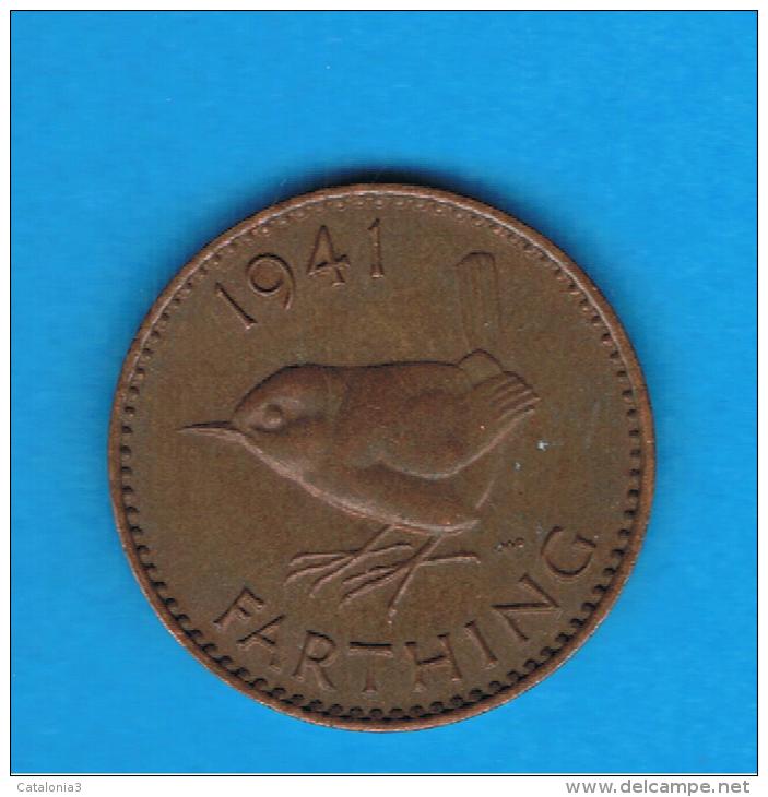 GRAN BRETAÑA - GREAT BRITAIN  - Farthing 1941  KM843 - B. 1 Farthing