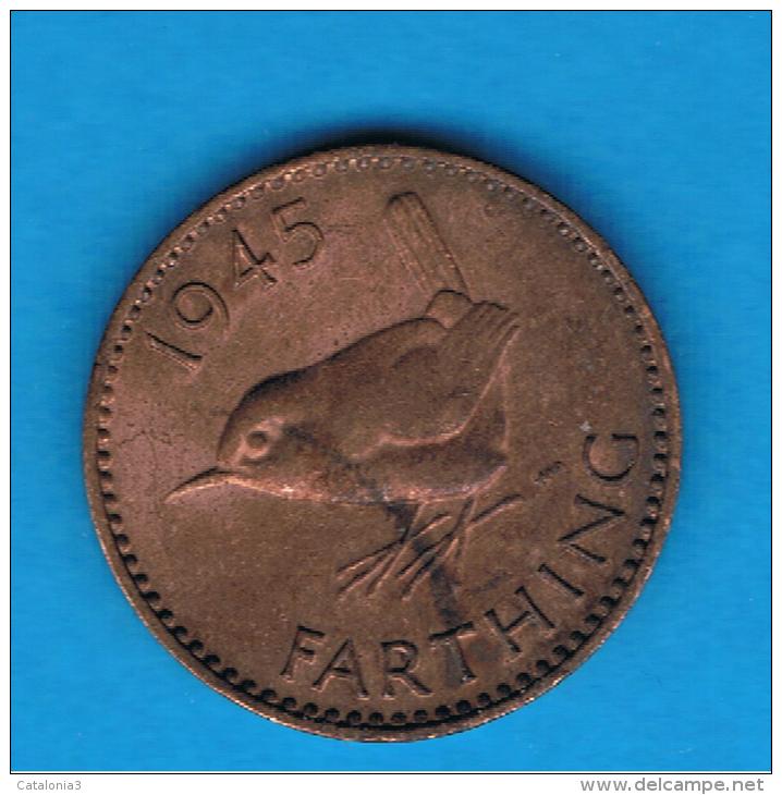 GRAN BRETAÑA - GREAT BRITAIN  - Farthing 1945  KM8443 - B. 1 Farthing