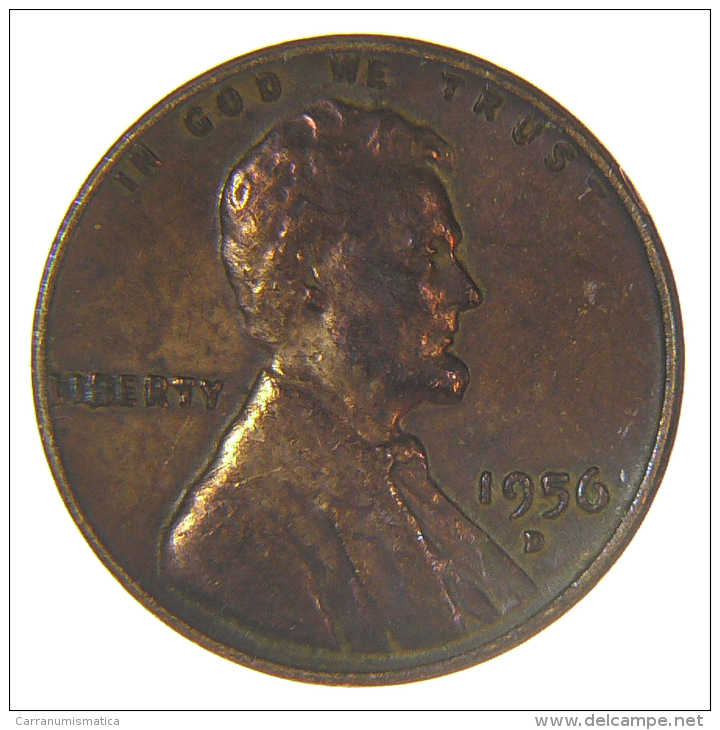 WHEAT PENNY - 1956 LINCOLN D - NICE RED COIN - 1909-1958: Lincoln, Wheat Ears Reverse