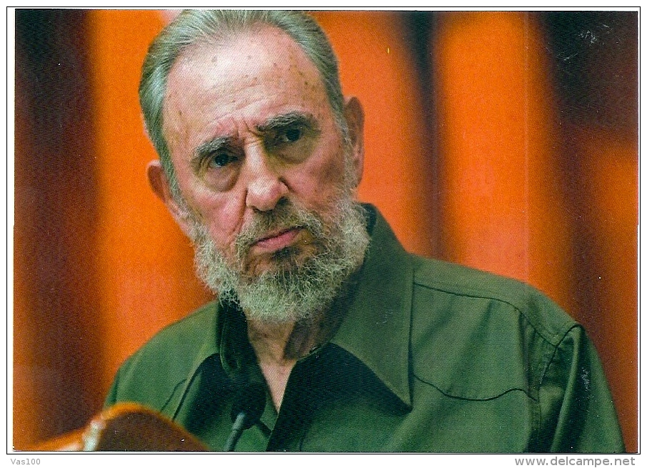 FIDEL CASTRO, CUBAN DICTATOR, POSTCARD UNUSED - Personnages Historiques