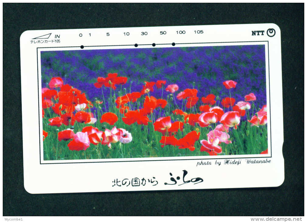 JAPAN - Magnetic Phonecard - Flower(s) As Scan (431-142) - Blumen
