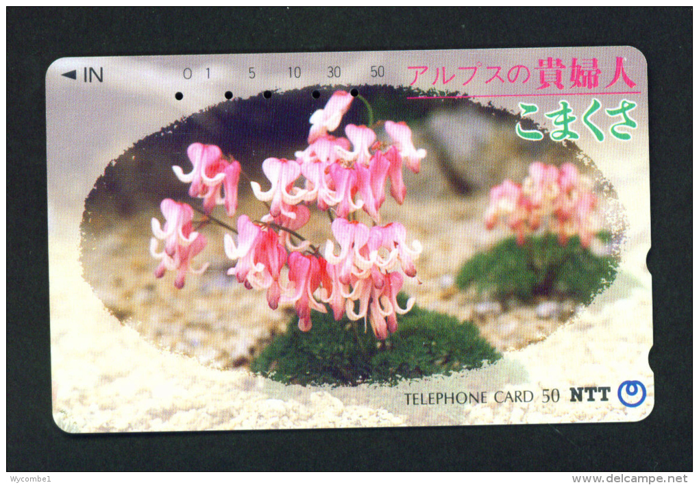 JAPAN - Magnetic Phonecard - Flower(s) As Scan (270-155) - Blumen
