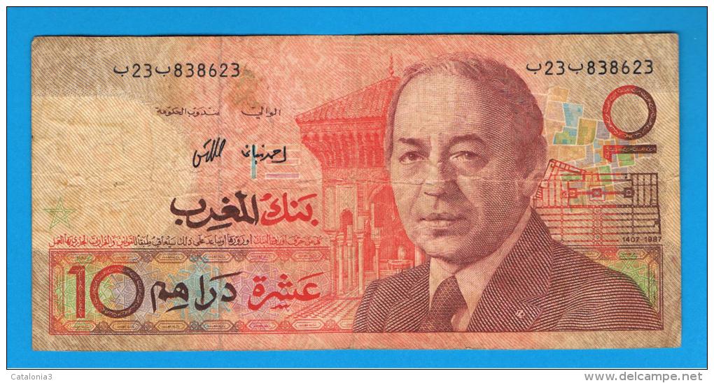 MARRUECOS - MOROCCO -  10 Dirham 1987  P-60 - Marruecos