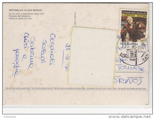 PO9451B# S.MARINO - STORIA POSTALE  VG 1990 - Storia Postale