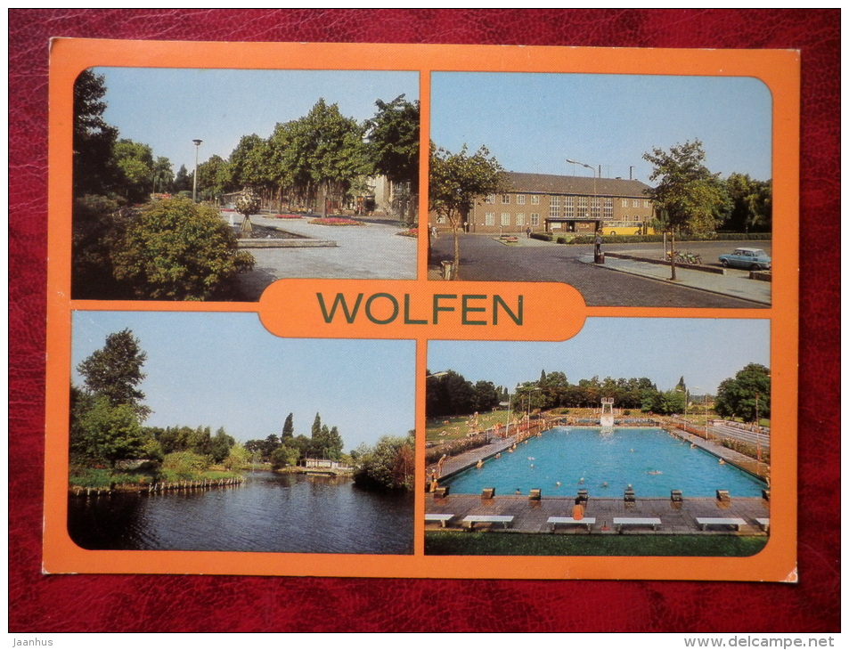 Blick Zur Leipziger Strasse - Bahnhof - Naherholungszentrum Fuhneaue - Schwimmbad - Germany - DDR - Unused - Wolfen