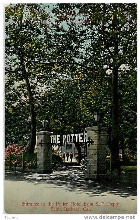 Mai13 671 : Santa Barbara  -  Entrance To The Potter Hotel From S.P. Depot - Santa Barbara