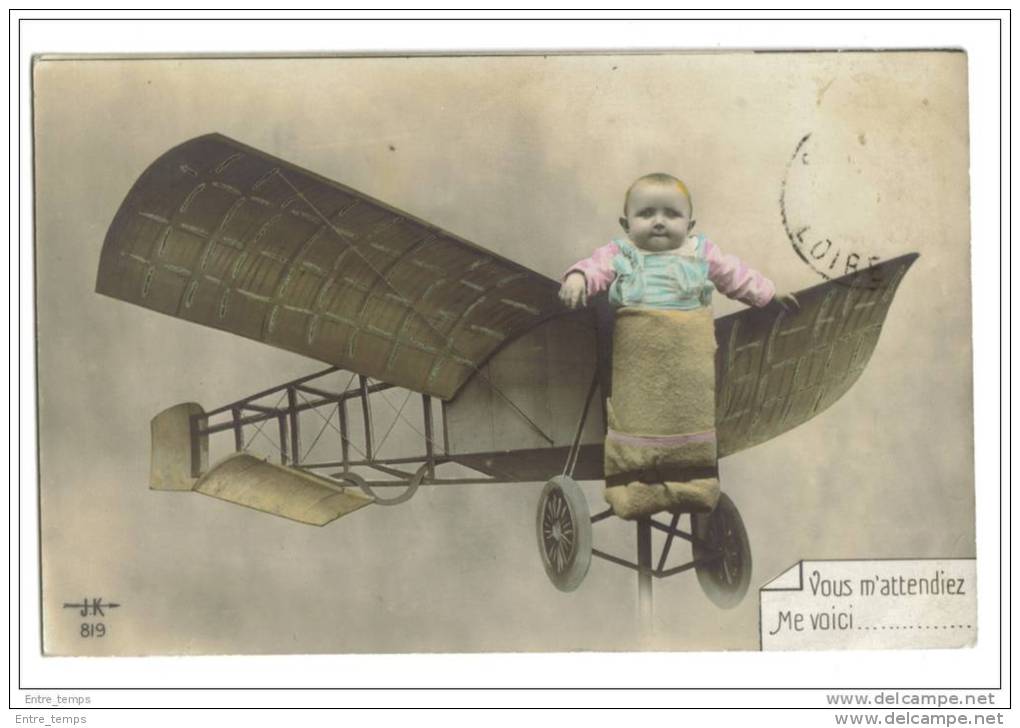 Carte Photo Montage Photo Aviation Faire Part Bébé - Babies